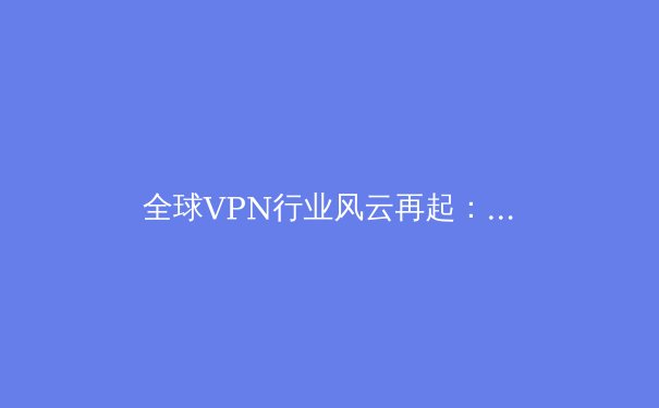 全球VPN行业风云再起：政策、技术与隐私安全的三角博弈 - 2