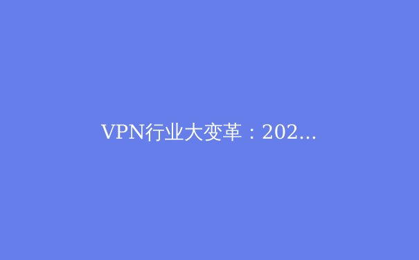 VPN行业大变革：2024年全球网络安全新规与翻墙技术演进趋势 - 2