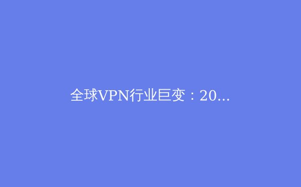 全球VPN行业巨变：2024年隐私保护与网络自由新趋势深度解析 - 4