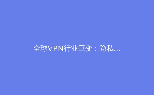 全球VPN行业巨变：隐私保护、法规博弈与技术创新深度解析 - 4