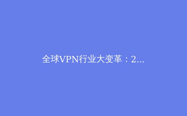 全球VPN行业大变革：2024年隐私法规、技术创新与市场格局深度解析 - 3