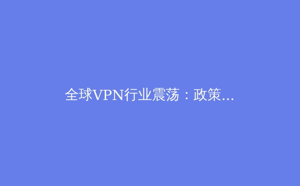 全球VPN行业震荡：政策变革、技术演进与用户隐私保护的未来之战 - 3